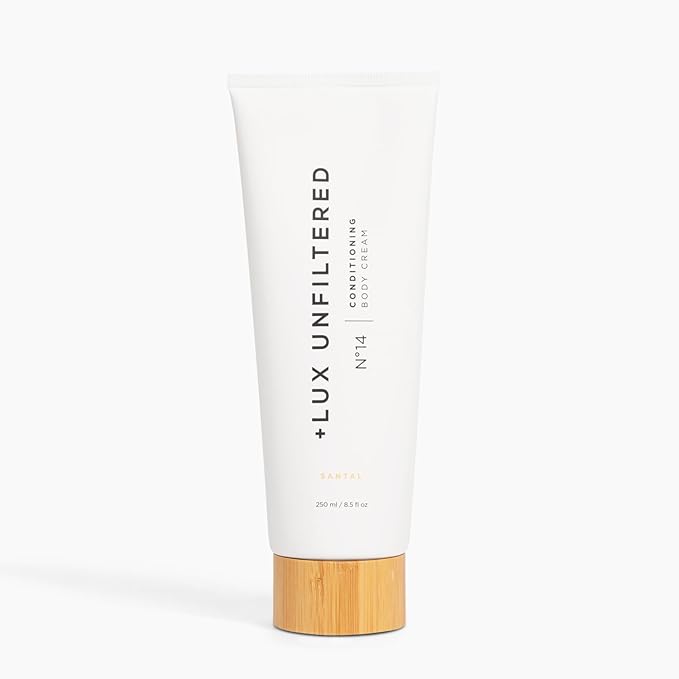 '+ Lux Unfiltered N°14 Conditioning Body Cream for Women - Moisturizing Body Lotion with Jojoba, Squalane, & Shea Butter - Hydrating, Skincare Grade Ingredients - Vegan & Cruelty Free - Santal