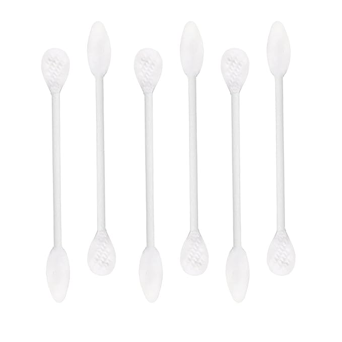 Paper Stick Thick Cotton Swabs with Precision and Flattened Tip 375pcs, Pointed&Flattened Tip Cosmetic Applicators XL Size