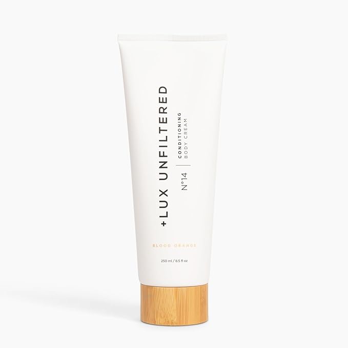 '+ Lux Unfiltered N°14 Conditioning Body Cream for Women - Moisturizing Body Lotion with Jojoba, Squalane, & Shea Butter - Hydrating, Skincare Grade Ingredients - Vegan & Cruelty Free - Blood Orange
