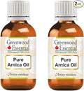 Greenwood Essential Pure Arnica Oil (Arnica Montana) (Pack of Two) 50ml X 2 (3.38 oz)