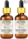 Greenwood Essential Pure Kalahari Melon Seed Oil (Citrullus lanatus) with Two Glass Droppers Cold Pressed (Pack of Two) 15ml X 2 (1 oz)