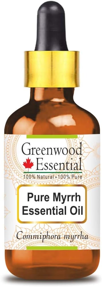 Greenwood Essential Pure Myrrh Essential Oil (Commiphora myrrha) with Glass Dropper 10ml (0.33 oz)