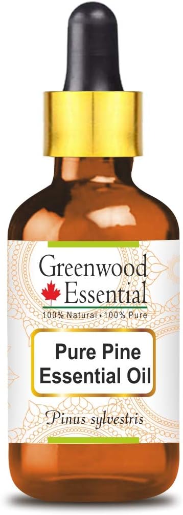 Greenwood Essential Pure Pine Essential Oil (Pinus sylvestris) with Glass Dropper Steam Distilled 10ml (0.33 oz)