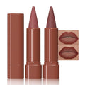 BINGBRUSH 2-in-1 Gradient Lip Liner & Lipstick Combo,2Pcs Matte Longwear Waterproof Lip Pencil with Cone Tip,Smudge Proof Crayon for Flawless Ombre Contour,Women's Long Lasting Makeup Set(02#&03)