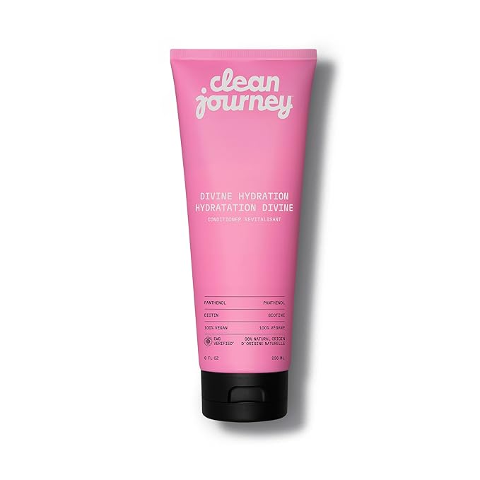 Divine Hydration Hair Conditioner, EWG Verified, Infused with Panthenol and Biotin, For Dry, Brittle Hair, Clean Ingredients, Vegan, Tropical Scent, 8 Fl Oz