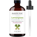 Majestic Pure Lemongrass Essential Oil with Glass Dropper - 2 Fl Oz - 100% Pure and Natural Lemongrass Oil - Premium Grade Essential Oils for Diffuser, Aromatherapy, Soap and Candle Making