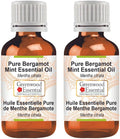 Greenwood Essential Pure Bergamot Mint Essential Oil (Mentha citrata) Steam Distilled (Pack of Two) 100ml X 2 (6.76 oz)