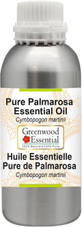 Greenwood Essential Pure Palmarosa Essential Oil (Cymbopogon martinii) Steam Distilled 1250ml (42.2 oz)