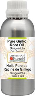 Greenwood Essential Pure Ginko Root Oil (Ginkgo biloba) Natural Therapeutic Grade Cold Pressed 300ml (10 oz)