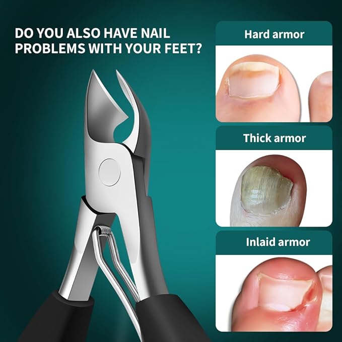 DEOU Heavy Duty Large Opening toenail Clippers, Suitable for Embedded Growth and Rough Nails, Home Pedicure Tools for Men, Women, Elderly Newly Upgraded Stainless Steel (Nail Clippers+Gift Box)