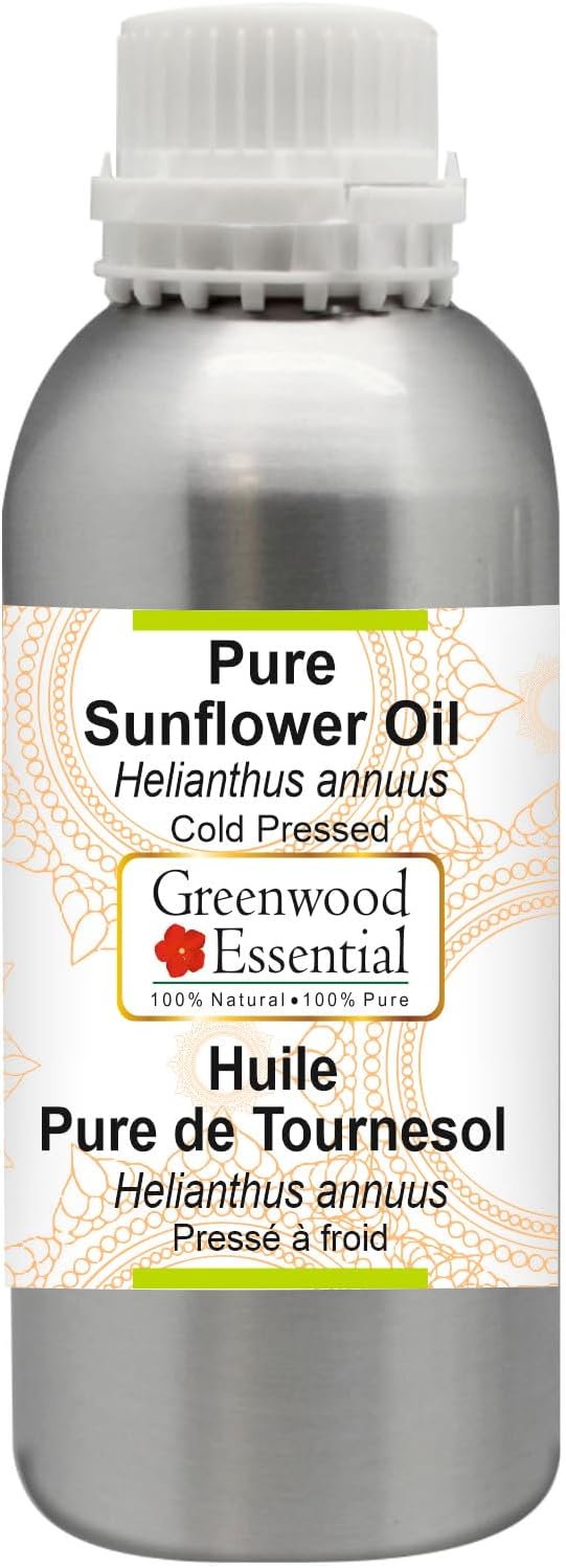 Greenwood Essential Pure Sunflower Oil (Helianthus annuus) Cold Pressed 1250ml (42 oz)