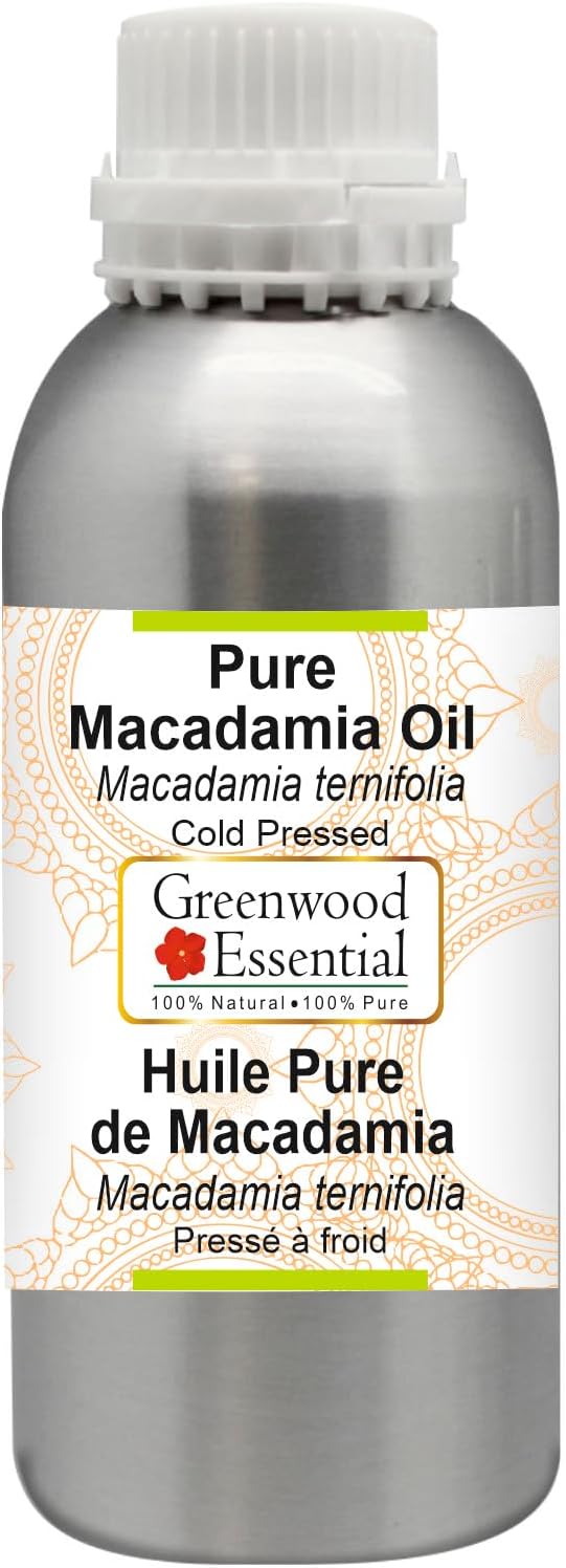 Greenwood Essential Pure Macadamia Oil (Macadamia ternifolia) Cold Pressed 1250ml (42 oz)