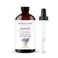 Majestic Pure Lavender Essential Oil with Glass Dropper - 2 Fl Oz - 100% Pure and Natural Lavender Oil - Premium Grade Essential Oils for Diffuser, Aromatherapy, Soap and Candle Making