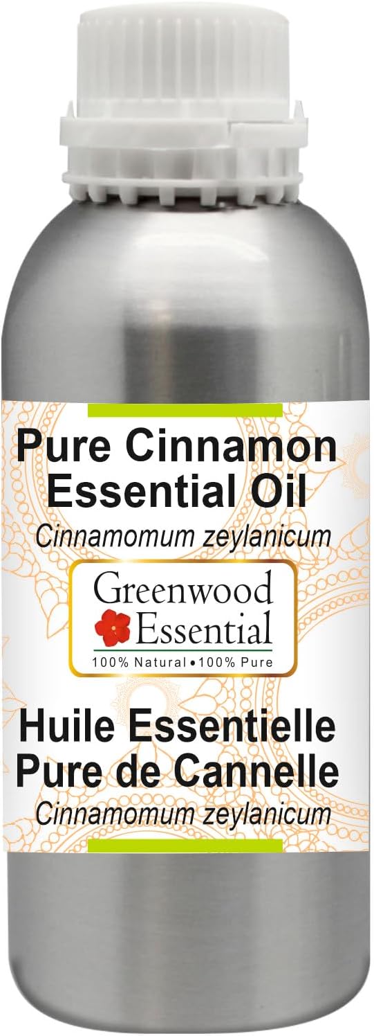 Greenwood Essential Pure Cinnamon Essential Oil (Cinnamomum zeylanicum) Steam Distilled 300ml (10.1 oz)