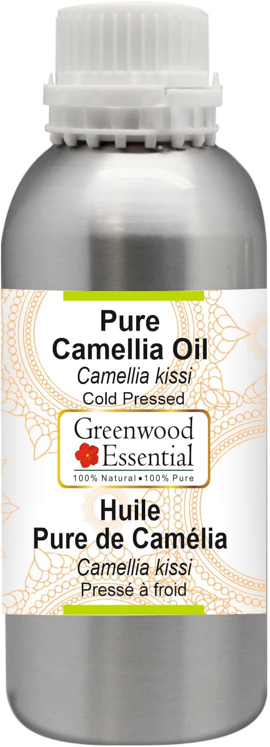 Greenwood Essential Pure Camellia Oil (Camellia kissi) Cold Pressed 300ml (10 oz)