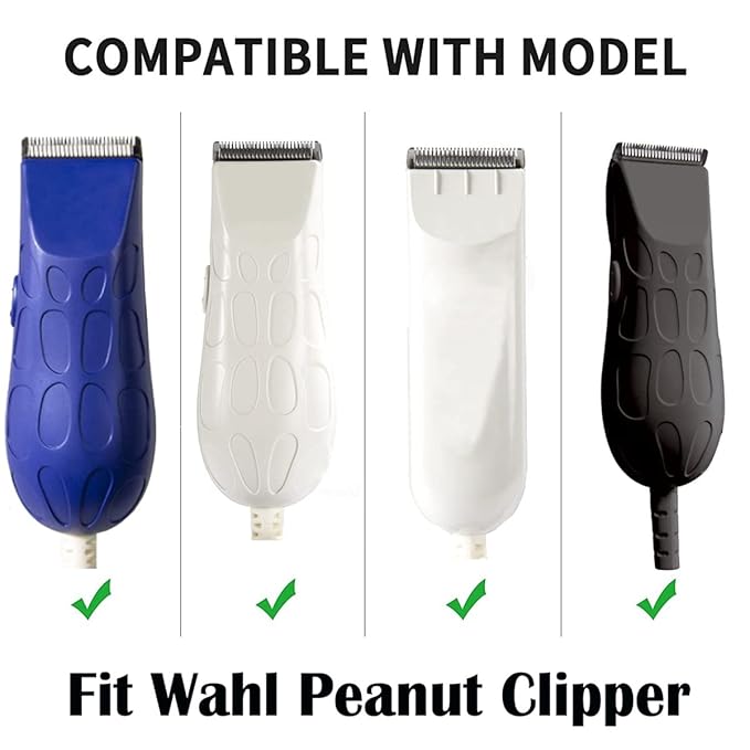 Professional Peanut Clipper/Trimmer Snap On Replacement Blades #2068-300 - Compatible with Wahl Peanut Hair Clipper/Trimmer, 2 Pack Black