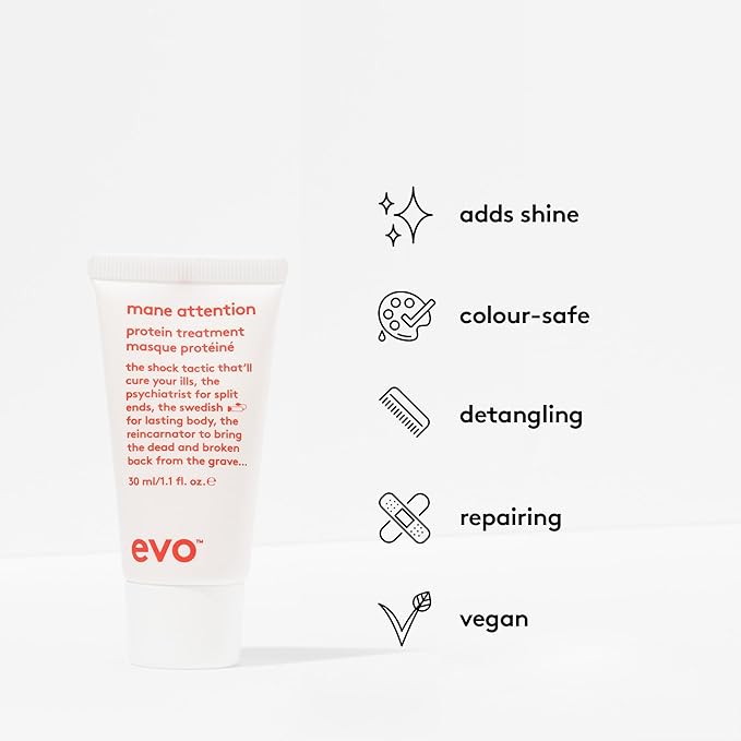 Evo The Repair Introduction Haircare Gift Set - Ritual Salvation Repairing Shampoo & Conditioner, Mane Attention Protein Treatment and Happy Campers Wearable Treatment