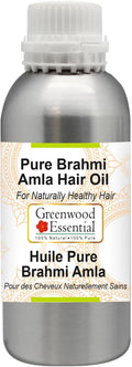 Greenwood Essential Pure Brahmi Amla (Emblica officinalis) Hair Oil Premium Therapeutic Grade for Hair, Skin & Aromatherapy 1250ml (42 oz)