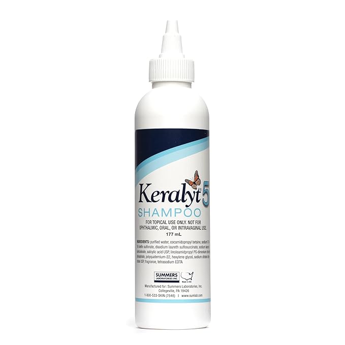5 Anti-Dandruff Shampoo - Max Strength 5% Salicylic Acid Scalp Build-Up Clearing - Promotes Relief from Dandruff, Psoriasis, Seborrheic Dermatitis, Dryness, and Itchiness, 177 milliliters