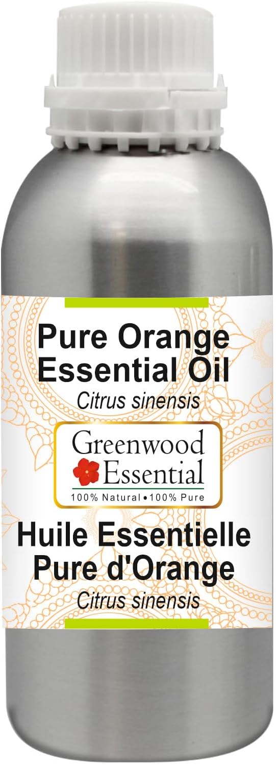 Greenwood Essential Pure Orange Essential Oil (Citrus sinensis) Steam Distilled 300ml (10.1 oz)