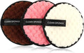 Vtrem 3 Colors Makeup Remover Pads: Reusable Rounds Soft Facial Cleaning Puffs Towels Double-Side Washable Make Up Removing Cloth Microfiber Multi-Function, White, Pink, Brown