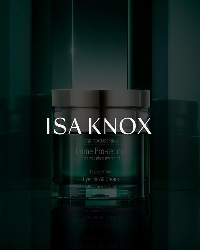 Isa Knox AGE FOCUS Prime Double Effect Eye For All Cream Set (3.4fl oz) - Korean Skincare Set, Lightweight Rich Eye Cream, Toner, Emulsion by LG Beauty. Daytime Retinol.