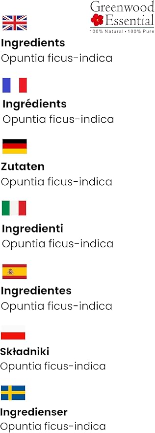 Greenwood Essential Pure Organic Prickly Pear Seed Oil (Opuntia ficus-Indica) Natural Therapeutic Grade 5ml (0.16 oz)