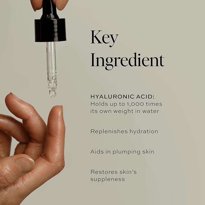 DIME Beauty Hyaluronic Acid Serum, Ultra Hydrating Face Serum with Pure Hyaluronic Acid, 1 oz / 30 ml