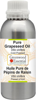 Greenwood Essential Pure Grapeseed Oil (Vitis vinifera) Cold Pressed 300ml (10 oz)