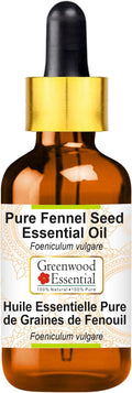 Greenwood Essential Pure Fennel Seed Essential Oil (Foeniculum vulgare) with Glass Dropper Steam Distilled 15ml (0.50 oz)