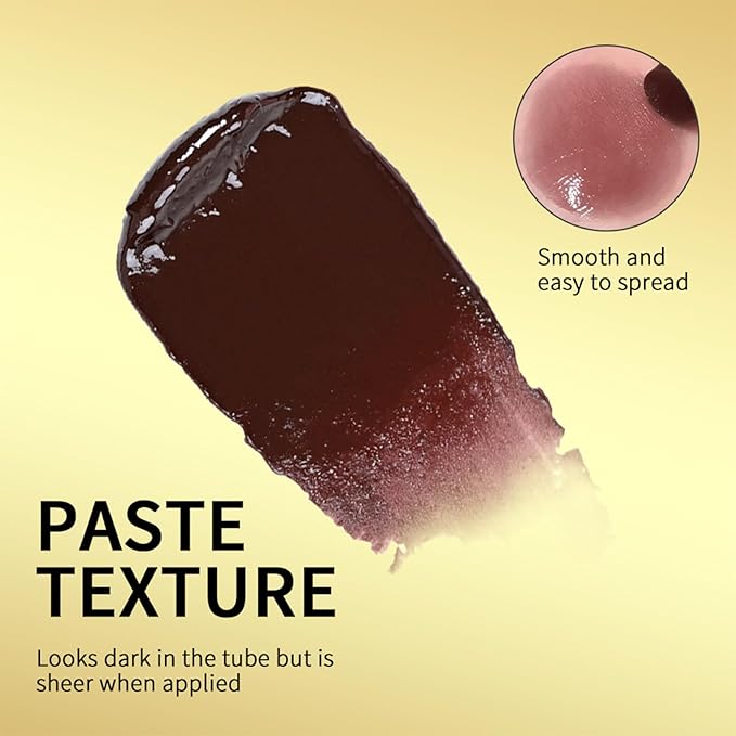 2Pcs Honey Noir Lipstick, Deep Moisturizing Black Cherry Tint Lip Balm, Nourishing Honey Noir Lipgloss, Black and Pink Lip Tint, Hydrating Lipgloss for All Skin Tones