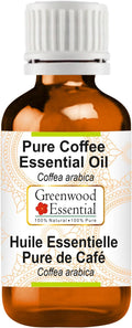 Greenwood Essential Coffee Essential Oil (Coffea Arabica) Pure | Non-Sticky | Non-Greasy | Lightweight | Men & Women | All Skin Types | Steam Distilled 5ml (0.16 oz)