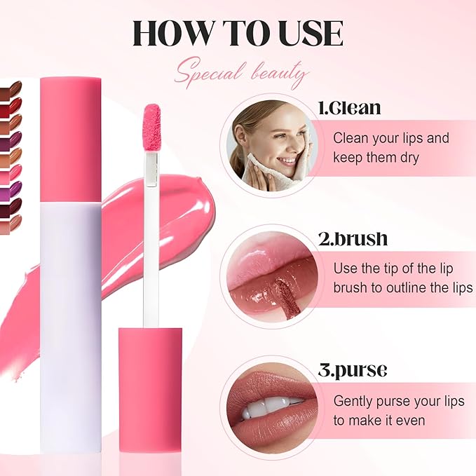 Lips Staining Lip Oil, 2026 New Lip Tint Lips Oil Long-Lasting Moisturizing, Plumping Hydrating Glossy Lip Glosses, Glossy Lip Stain Creamy Texture for Girl and Women (GUAVA)