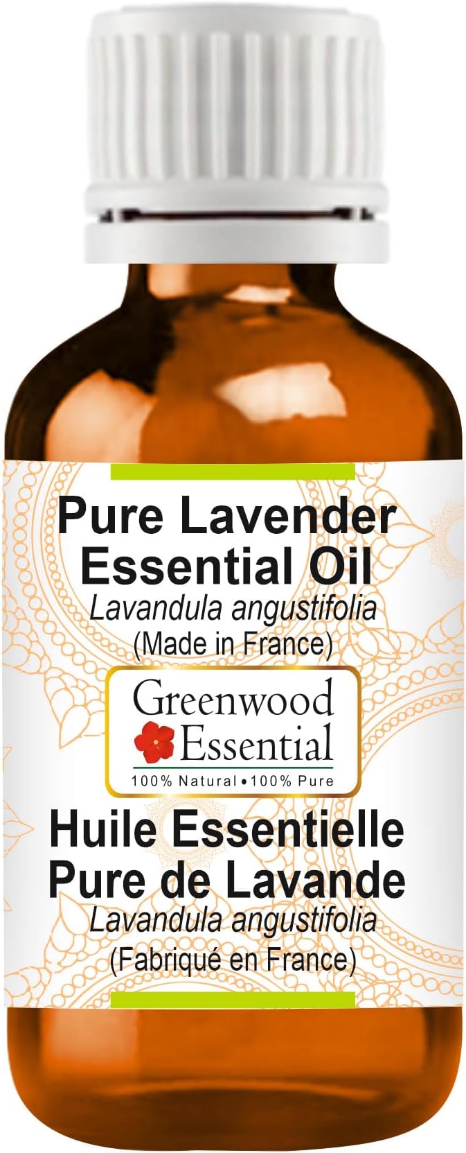 Greenwood Essential Pure Lavender Essential Oil (Lavandula angustifolia) (Made in France) Steam Distilled 10ml (0.33 oz)