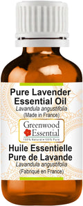 Greenwood Essential Pure Lavender Essential Oil (Lavandula angustifolia) (Made in France) Steam Distilled 10ml (0.33 oz)