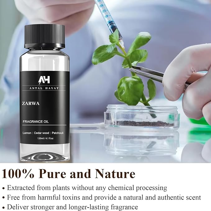 Hotel Scents Diffuser Oil Zarwa 120ml – Aventus Inspired Scent – Luxury Essential Oil for Diffuser – Lemon, Cedarwood, Patchouli – Home Hotel Aroma Oil – Waterless & Ultrasonic Diffuser Refill
