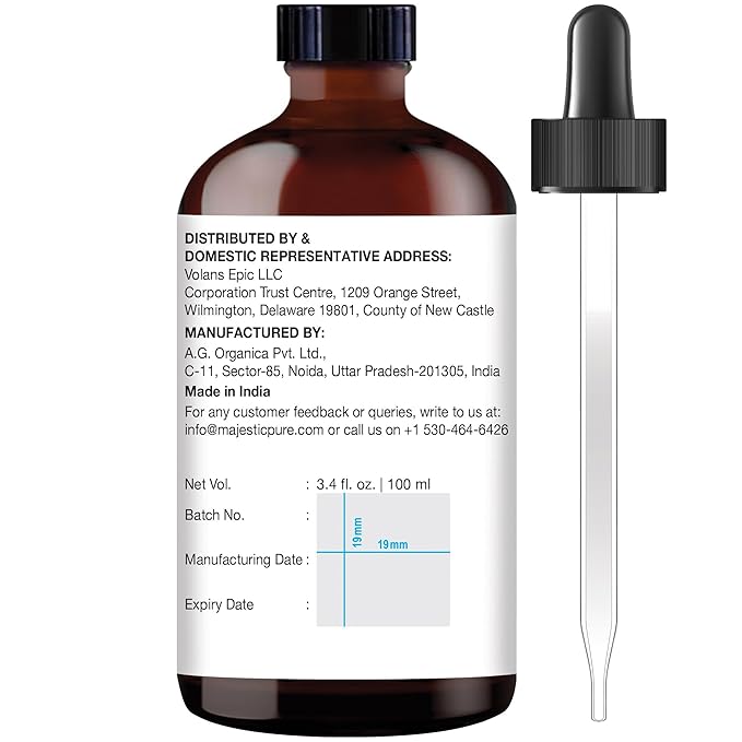 Majestic Pure Lemongrass Essential Oil with Glass Dropper - 3.4 Fl Oz - 100% Pure and Natural Lemongrass Oil - Premium Grade Essential Oils for Diffuser, Aromatherapy, Soap and Candle Making