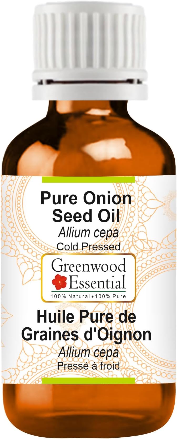 Greenwood Essential Pure Onion Seed Oil (Allium cepa) Cold Pressed 100ml (3.38 oz)