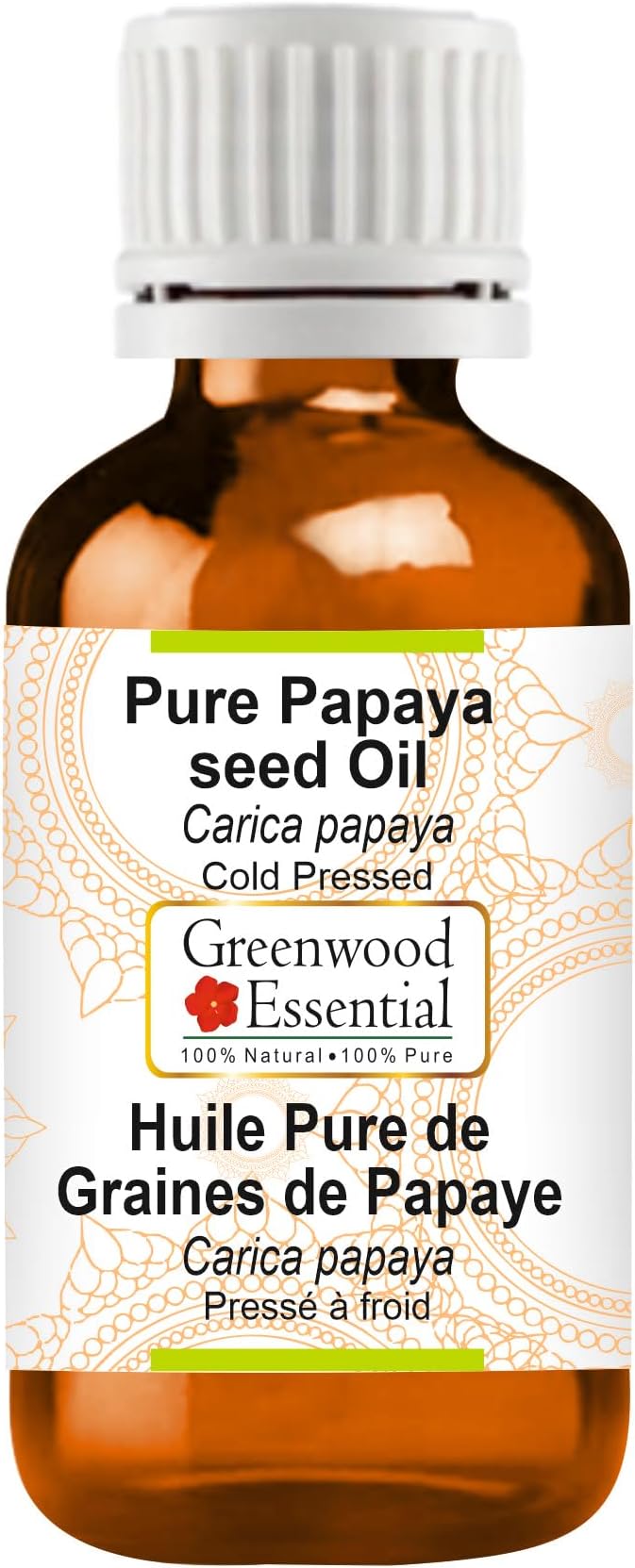 Greenwood Essential Pure Papaya seed Oil (Carica papaya) Cold Pressed 5ml (0.16 oz)