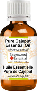 Greenwood Essential Pure Cajeput Essential Oil (Melaleuca cajeputi Steam Distilled 50ml (1.69 oz)