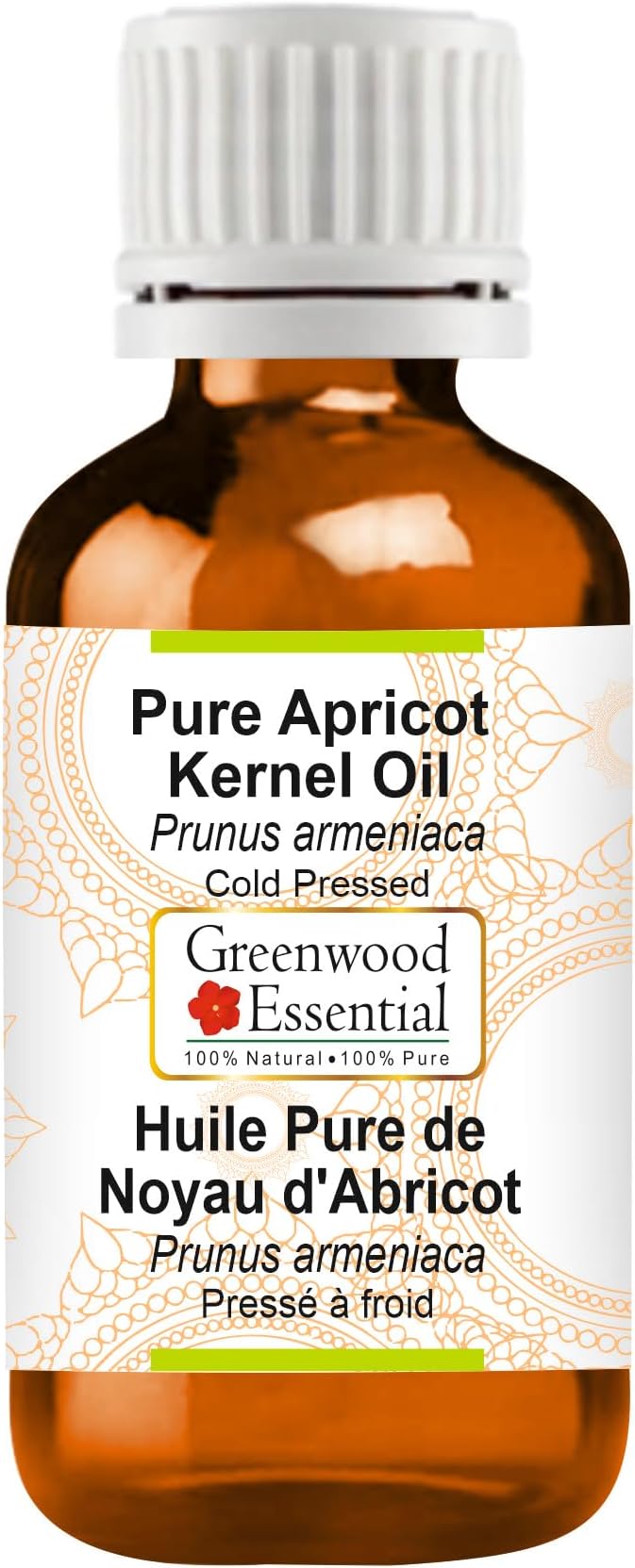 Greenwood Essential Pure Apricot Kernel Oil (Prunus armeniaca) Cold Pressed 5ml (0.16 oz)