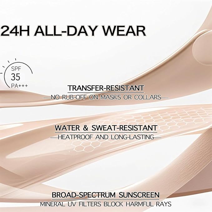Mineral Powder Foundation, SPF 35, Sunscreen Lightweight Loose Powder, Hydrating Fair Neutral Coverage, Natural Finish Base Makeup (Solar Linen)