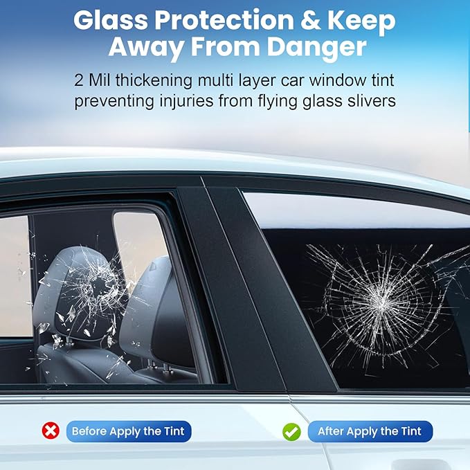 Car Window Tint 35% VLT 36" in x 100'Ft Nano Ceramic Window Tint Roll, 2 Ply Automotive Window Tint Privacy Film for Car Sun Protection, UV & Heat Blocking and Scratch Resistant