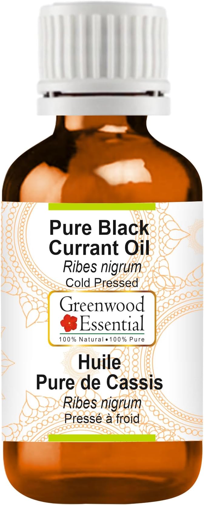 Greenwood Essential Black Currant Oil (Ribes nigrum) | Cold Pressed | Natural | Undiluted | For Diluting Essential Oils | For Skin & Massage | Men & Women | 50ml (1.69 oz)