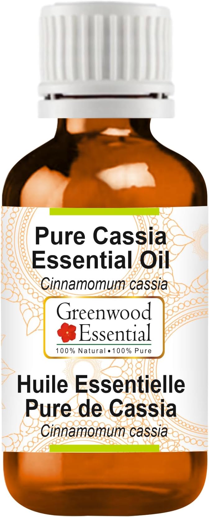 Greenwood Essential Pure Cassia Essential Oil (Cinnamomum Cassia Steam Distilled 50ml (1.69 oz)