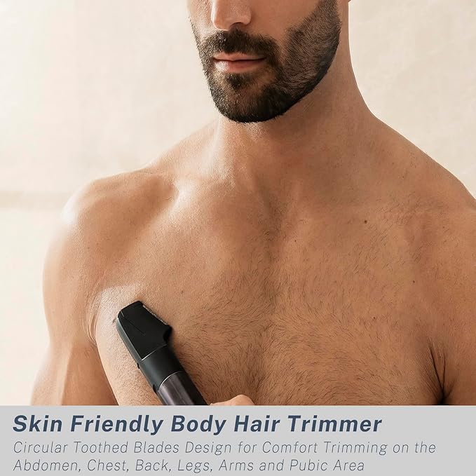 Beard Trimmer for Men, Electric Razors and Hair Clippers Set, Precision Dial Adjustable 20 Settings, All-in-One Shaving Kit for Mens Face Head Nose Body, IPX7 Waterproof Wet/Dry, USB-C Charge Dock
