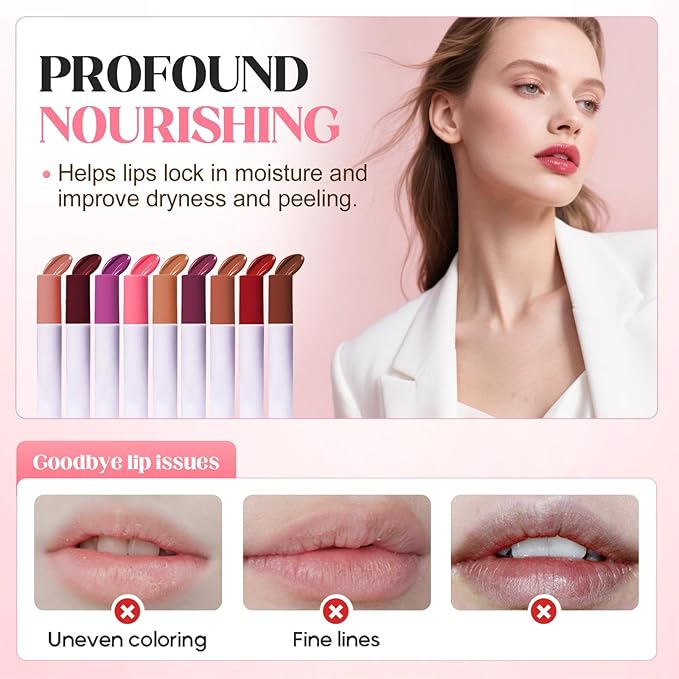 Lips Staining Lip Oil, 2026 New Lip Tint Lips Oil Long-Lasting Moisturizing, Plumping Hydrating Glossy Lip Glosses, Glossy Lip Stain Creamy Texture for Girl and Women (GUAVA)