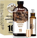 Myrrh Fragrance Oil-Myrrh Essential Oil 16.33oz (490ml)-100% Pure Natural Scent for Diffusers, Candles, Soap Making & Aromatherapy-Relaxing Home & Gift Essential Oil for Bath, Massage