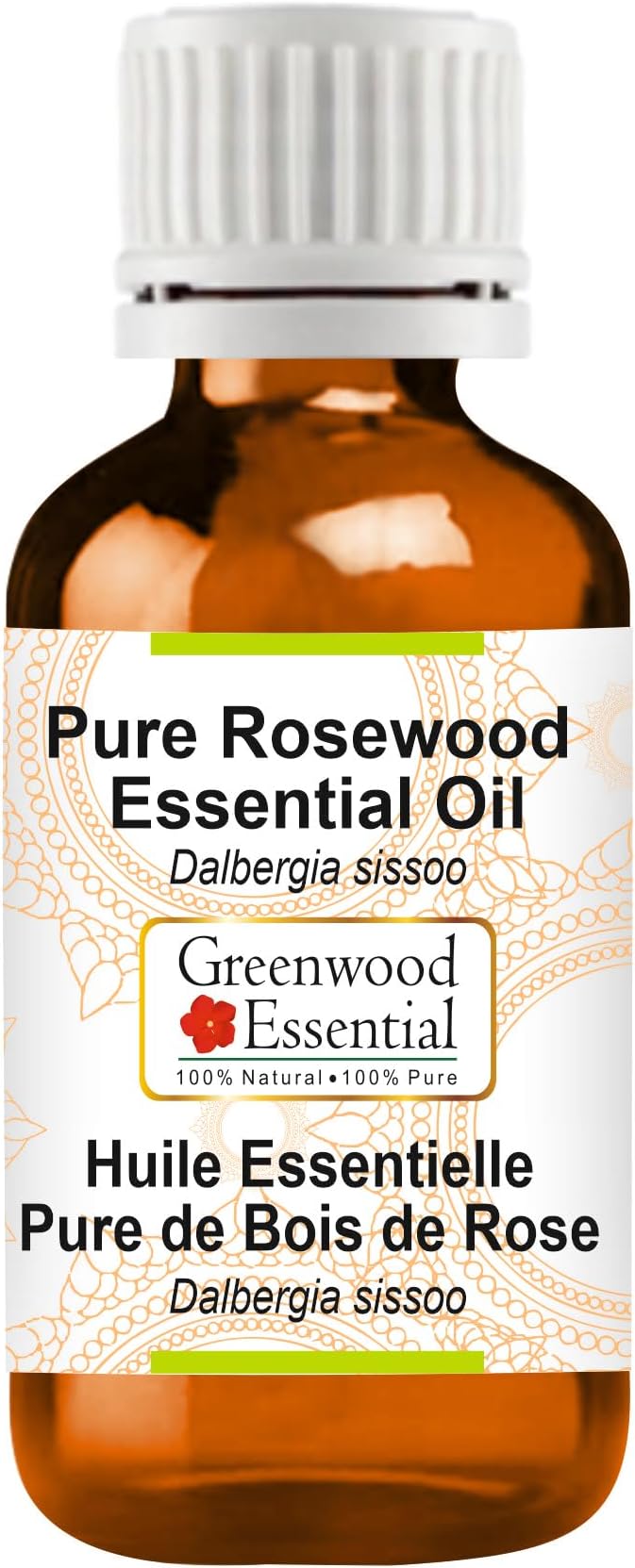 Greenwood Essential Pure Rosewood Essential Oil (Dalbergia Sissoo) Steam Distilled 50ml (1.69 oz)