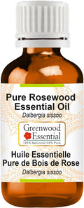 Greenwood Essential Pure Rosewood Essential Oil (Dalbergia Sissoo) Steam Distilled 50ml (1.69 oz)